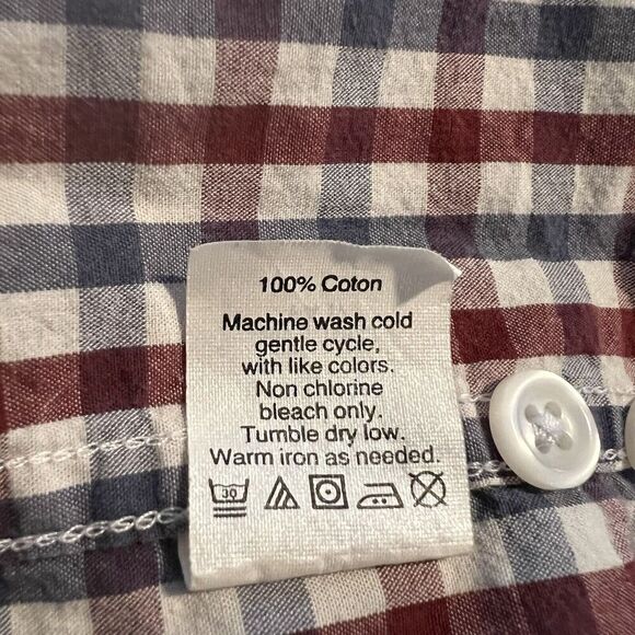 J. Crew Men’s Gingham Shirt Large Button Down - Picture 4 of 5